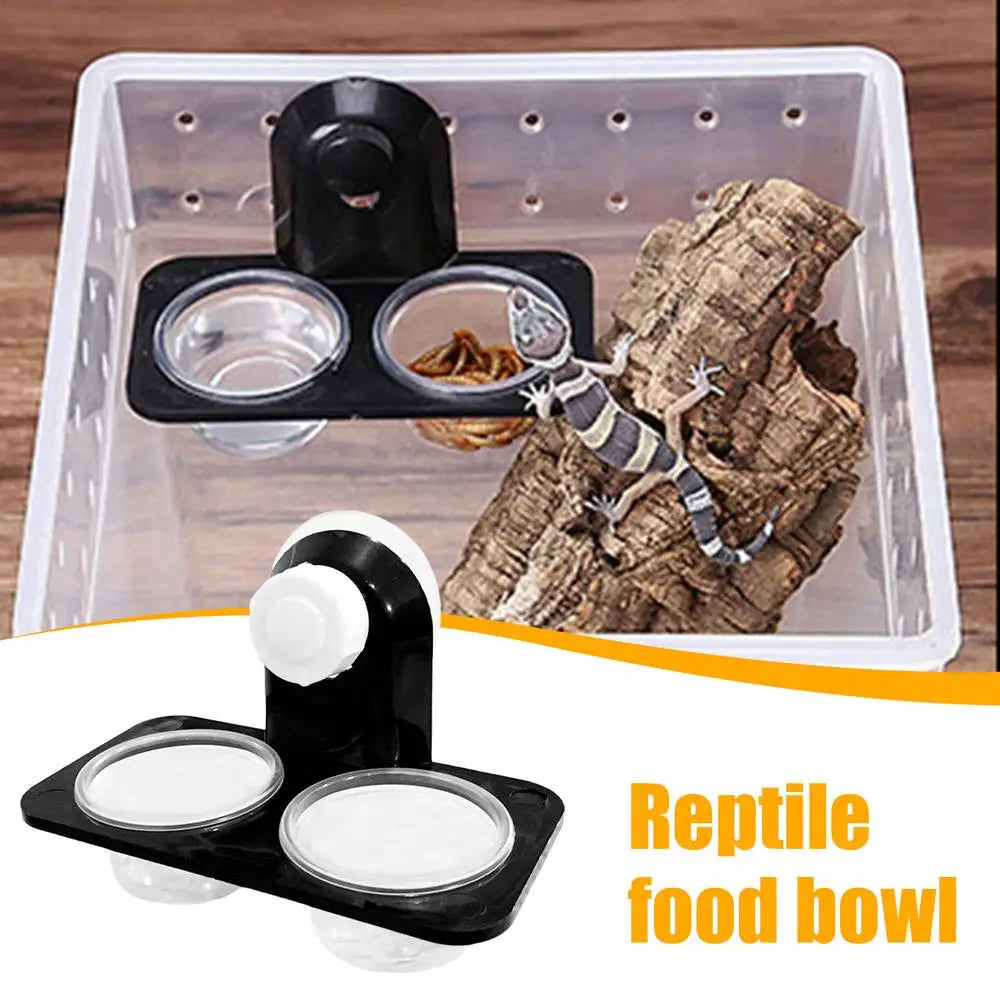 Reptile Food Bowl Feeding Bowl For Geckos Reptile Food Bowls And Water Dish For Lizard Small Pet Feeder Ledge Accessories