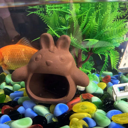 Large Ceramic Aquarium Decoration Fish Shrimps Shelter House Pottery Scorpion House Canister Simulation Stone Fish Tank Decors