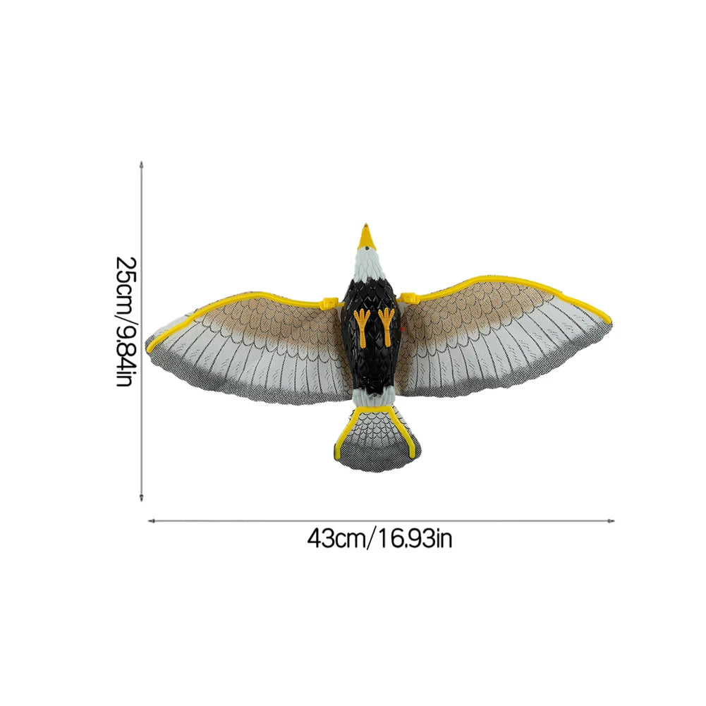 Bird Repellent Hanging Eagle Flying Owl Repellent Scarer Emulation Flying Hawk Bird Garden Scarecrow Yard Outdoor Pest Control