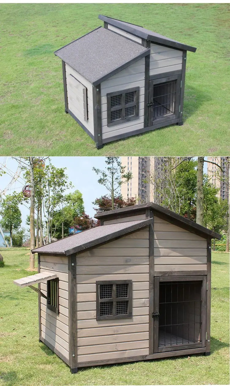 Small puppy house outdoor water rot kennel kennel kennel rural large medium and small outdoor villa