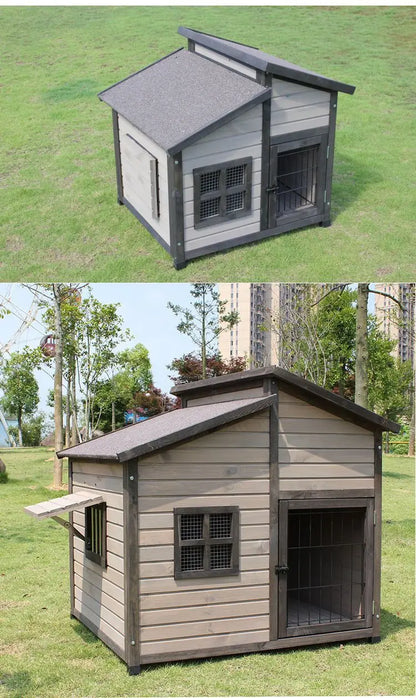 Small puppy house outdoor water rot kennel kennel kennel rural large medium and small outdoor villa