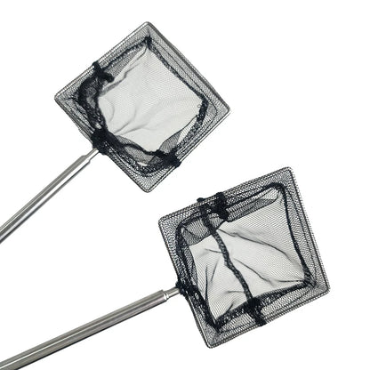 Stainless Steel Aquarium Long Handle Square Net Aquarium AccessoriesFish Tank Fishing Net Landing Net for Fish Durable Products
