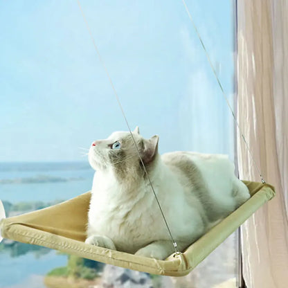 Foldable Cat Window Hammock Bed Soft Comfortable Space-Saving Cats Sunny Window Seat Cats Climbing Frame Pet Accessories