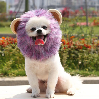 Cat Costume Cute Lion Mane Wig Hat for Cat Puppy Dog Decor Accessories Lion Kitten Cat Wig Fancy Hair Cap Halloween Pet Supplies