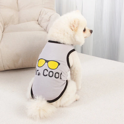 Summer Cotton Puppy Dog Vest Shirt Letter Print Pet Clothes for Small Dogs Chihuahua Pinscher Yorkshire Shirts mascotas Clothing