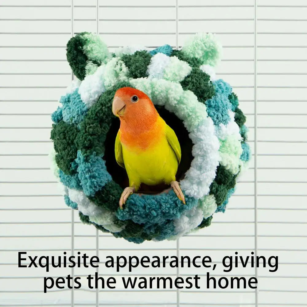 Parrot Breeding Nest Bed Versatile Bird Sleeping Hut Parakeet Sleeping Nest Breathable Bird Nest House Winter Warm Parrot Nest