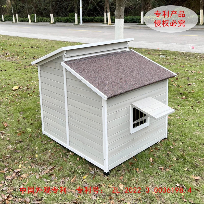 Dog House Outdoor Large Dog Kennel Wooden VillaHouse Cat Nest Rainproof Waterproof Sunscreen Outdoor Pet Cage