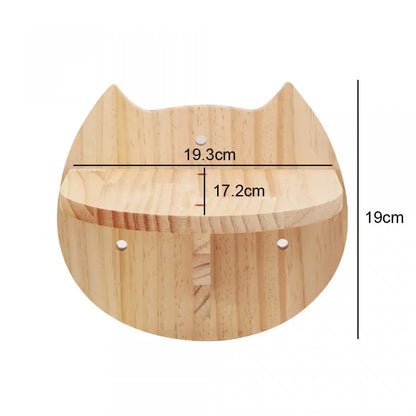 Cat Wall Mounted Furniture Hammock Climbing Shelves Cat Scratching Post Wooden Stairway Shelves Sisal Ladder Cat Climbing Frame
