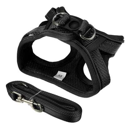UXCELL Dog Harness Slip Lead Dog Leash 2pcs Sets Adjustable Dog Lead Step-in Puppy Pet Vest for Small Medium Dogs
