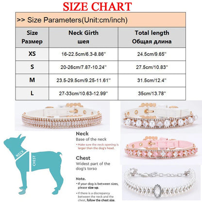 Luxury Rhinestone Puppy Collar for Small Dogs Cat Necklace Bling Crystal Jewelry Pet Accessorie Princess Diamond Wedding Collar