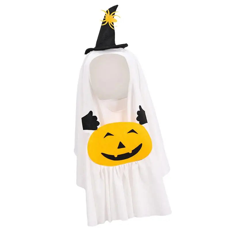 Halloween Costume for Dogs Witch Hat Pumpkin White Ghost Costume Fancy Dress for Dogs Cats Pet Outfits for Halloween Cosplay