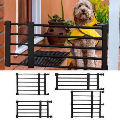 Freestanding Dog Gates Retractable Punch Free Pet Fence Barrier Household Reusable Door For Small Medium Dogs