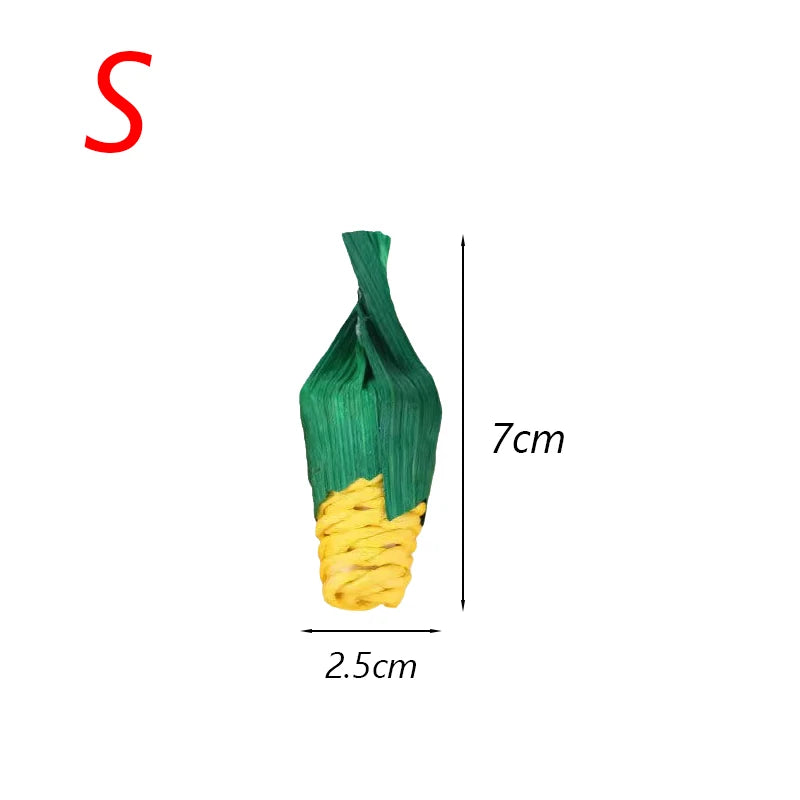 Natural Paper Rope Rabbit Puzzle Toy Grass Weaving Radish Carrot Shape Pet Accessories Guinea Pig Chinchillas Small Animals Toys