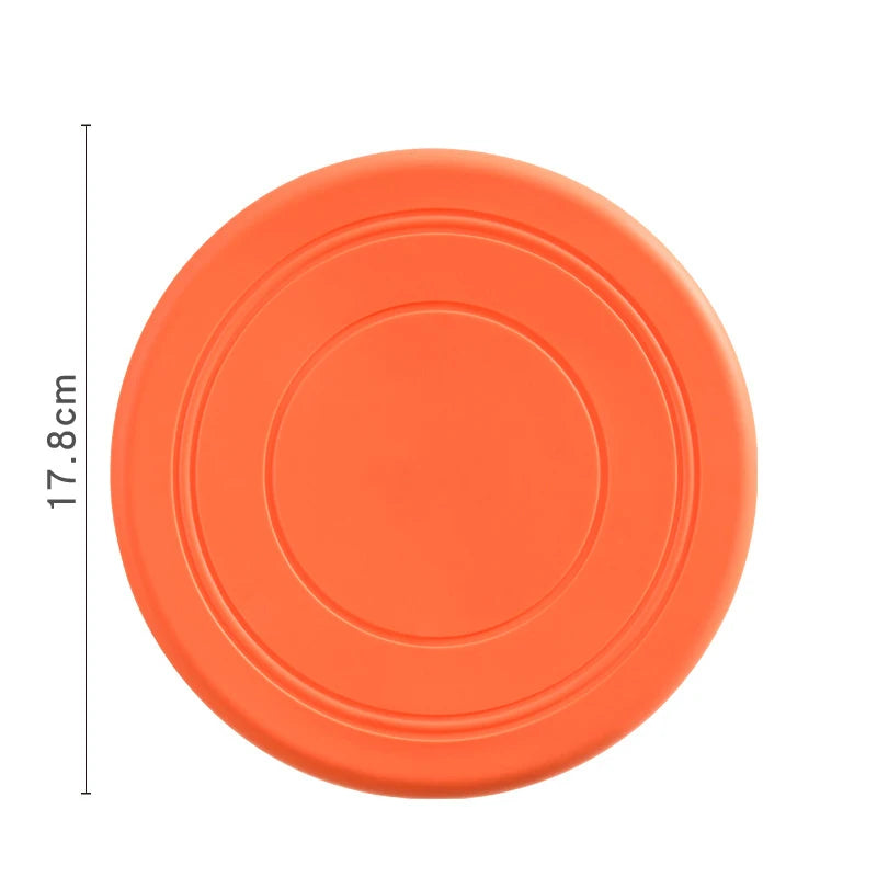 Rubber Flying Saucer Interactive Dog Toy For Large Dogs Soft Dog Accessories Puppy Training Supply Puzzle Activity Game Chewers