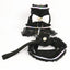 Dog Bow Dress Harness Leash Set for Small Medium Dogs Breathable Mesh Pet Tulle Skirt with Sequins Luxury Design Dog Clothes