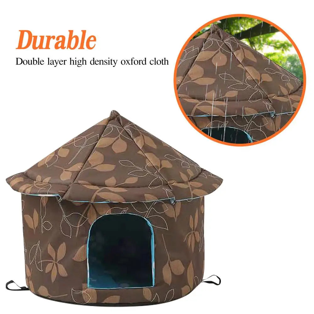 Cat House Dog Nest Waterproof Outdoor Winter Warm Pet Cave Insulated Outside Cat House Home Foldable and Washable Pet House