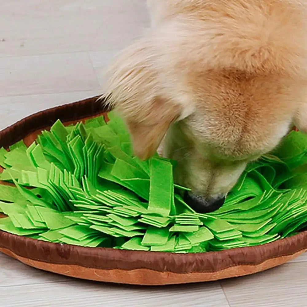 Pet Dog Sniffing Mat Anti-Slip Pet Foraging Mat Interactive Sniff Mat Flower-Shaped Feeding Puzzle Toy Sniffing Interactive