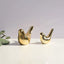Gold Ceramic Bird Figurines Home Decoration Accessories Golden Bird Figures Fashion Wedding Ornaments Room Decor