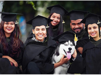 Pet Caps Dog Graduation Hats with Yellow Tassel Costumes for Dogs Cats Doctor Hat Holiday Party Apparel Dog Accessories Outfits