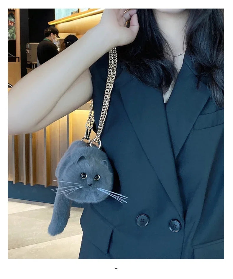 Handmade Cat Doll Bag Girl To Girl Birthday Gift Go Heart Niche Senior Practical, Cat Bag, A Variety of Ways To Use, Cute Cat