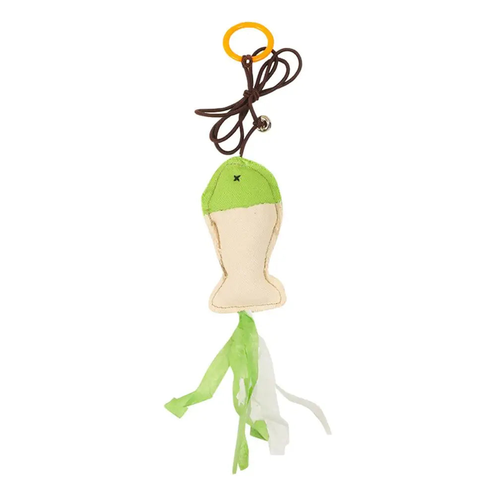 Fish Cat Toy Interactive Cat Toy Cat Toys With Bell For Indoor Outdoor Cats Interactive Fishing Stitchable Toy Interactive Game