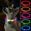 4 Modes Dog Luminou Charge Collar Led Usb Cat Silicone Colorful Collar Detachable Night Glow Pet Loss Prevention Dog Accessories