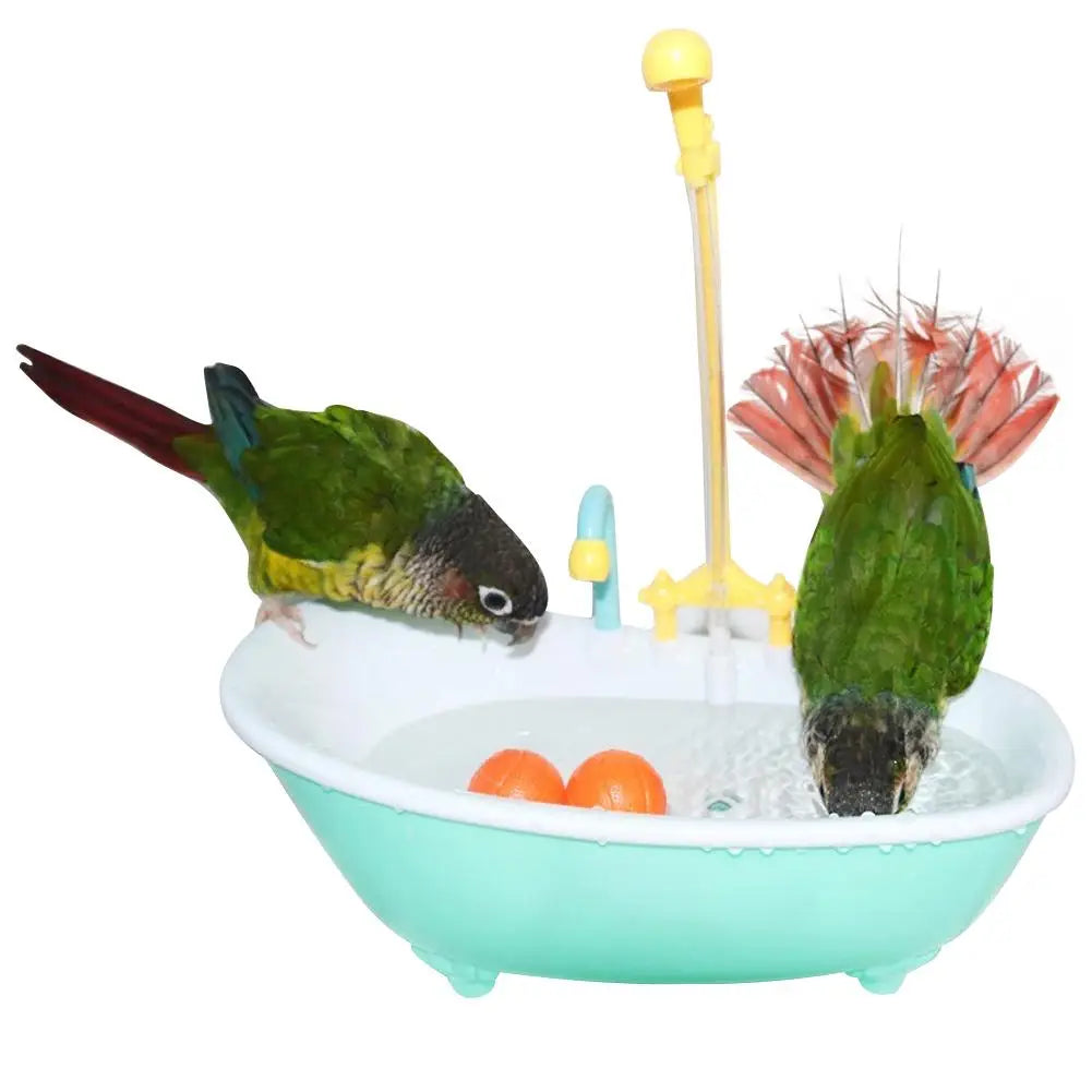 Parrot Automatic IntelligentBath Bird Shower Bathtub Cage Parakeet Plastic AccessoriesHousehold AccessoryBird Supplies Cute J1E2