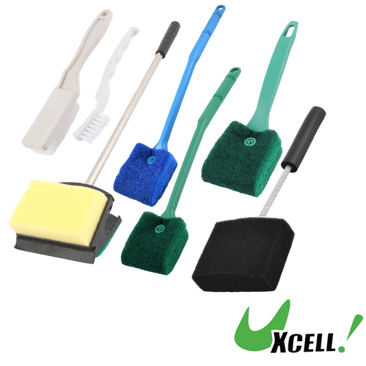 UXCELL Aquarium Cleaning Brush Double Sided Head Sponge Household Window Glass Algae Cleaner Scrubber Fish Tank Clean Tools