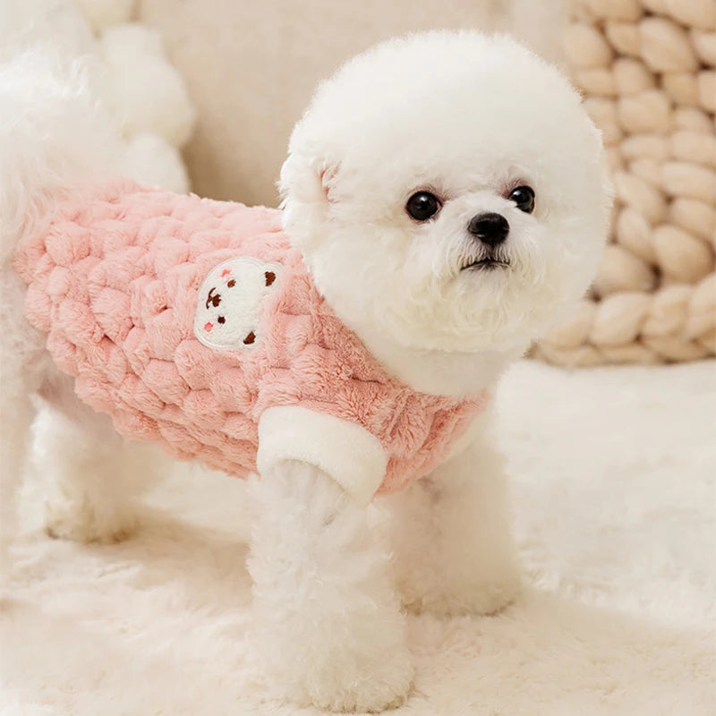 Fleece Dog Clothes Dog Winter Vest Puppy Sweatshirt Chihuahua Bichon Pug French Bulldog Costume Pet Warm Coat Small Dog Hoodie