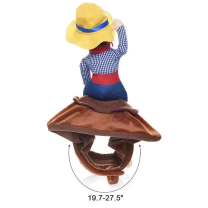 Pet Creative Funny Riding Costume Dog Cowboy Saddle Costume For Events Funny Pet Clothes, Dog Clothes, Pet Supplies V2Z1
