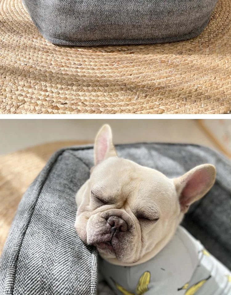 Deep sleep hexagonal dog sofa French fighting kennel dog bed fully removable and washable pet bed thick warm dog cushion