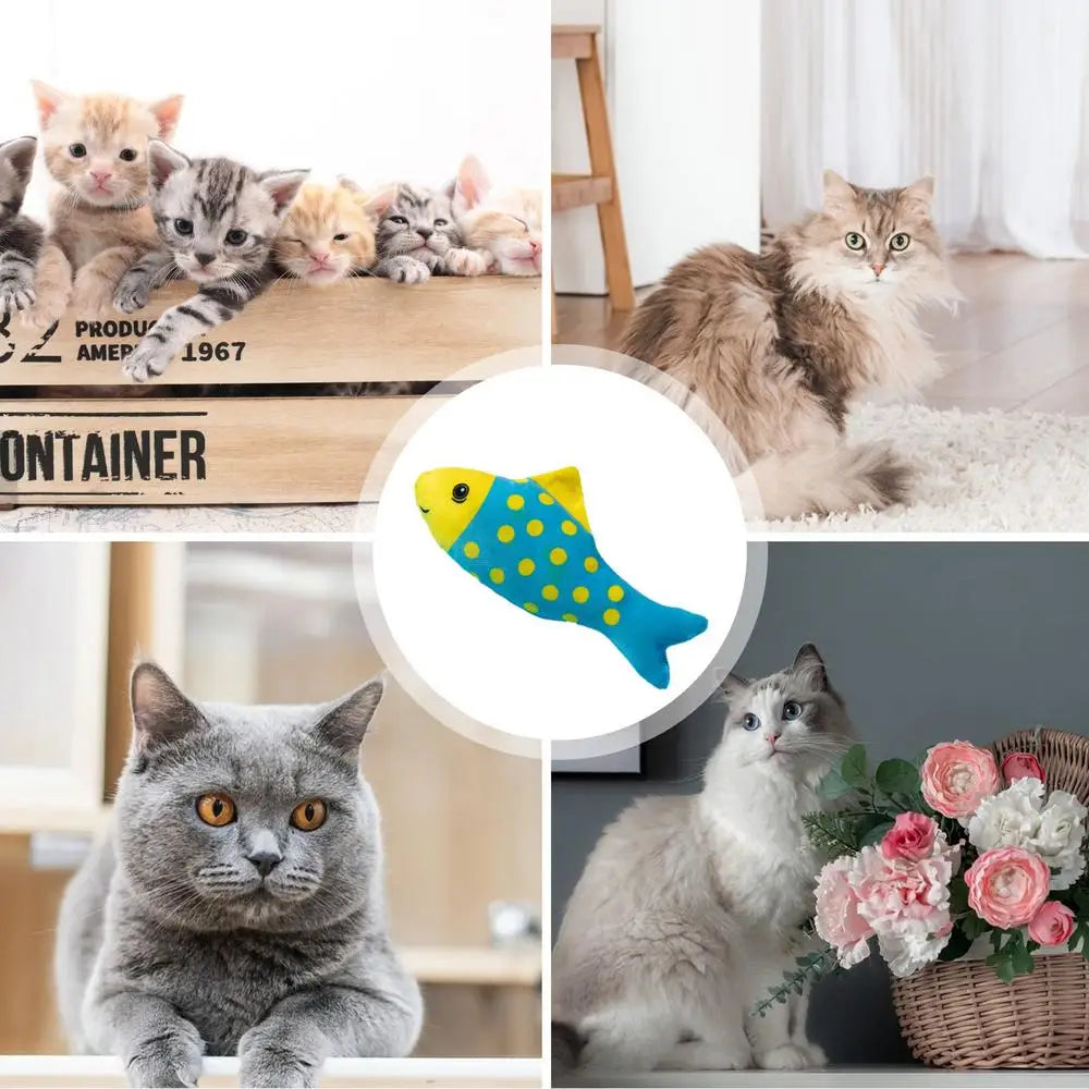 Cat Chew Stuffed Fish Interactive And Attractive Chew Toys With PP Cotton For Cats Pet Exercise Toys For Study Room Cat House