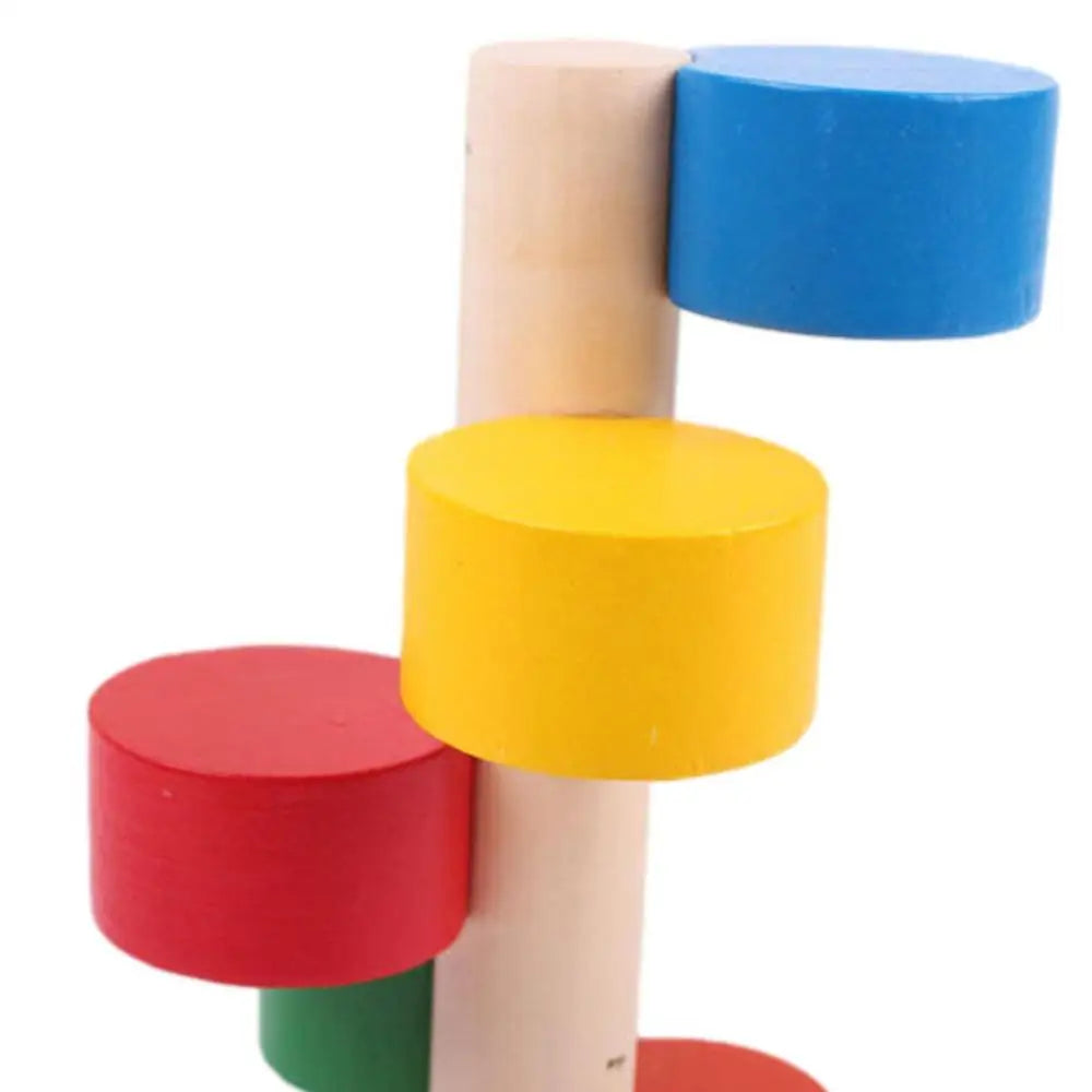 Hamster Climbing Toys Colorful Wooden Stair Platform Exercise Toy Casual Teething Stair Hamster Rainbow Ladder Little Chinchilla