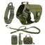 Tactical Training Large Dog Harness Collar Leash Molle Pouches Military Service Dog Vest Heavy Duty Dog Harness for Medium Dogs