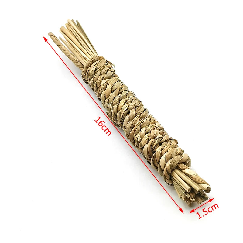 Natural Straw Rope Carrot Hamster Molar Chew toy Small Pets Toys For Hamster Rabbit Grinding Groducts Gnaw Toy Supplies