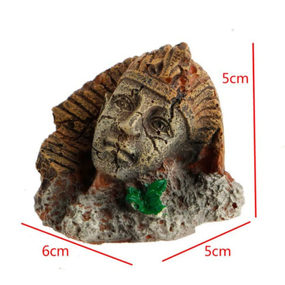 1Pcs Resin Aquarium Decoration Fish Tank Ancient Antique Roman Statue Ornament Acuario Rocks for Aquarium Fish Decor Reptile Box