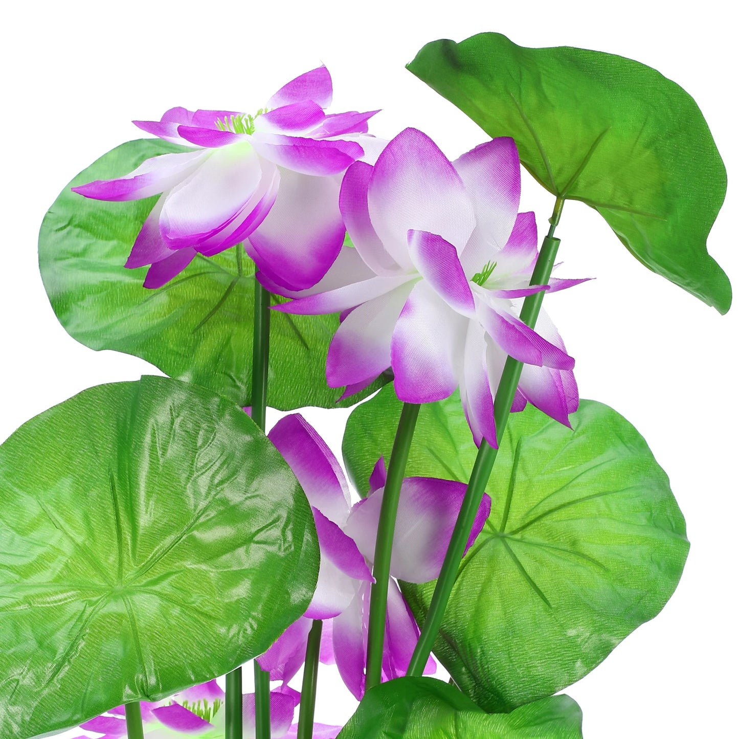 Uxcell Pond Flower Floating Lotus Leaves Artificial Flower Fake Lotus Plant Water Micro Landscape for Aquarium Garden Decoration