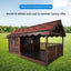 Outdoor Dog House Solid Wood Waterproof Large Dog Golden Retriever Kennel Rainproof Kennel Pet Villa Summer Outdoor Dog House
