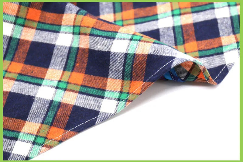 Plaid Cat Dog Bandana Pet Puppy Soft Cotton Bandanas Handkerchiefs Scarfs Triangular Bandages Accessories for Kittens Puppies