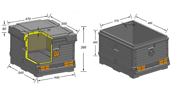 Benefitbee PP material beekeeping bee hives Langstroth plastic double layers beehive