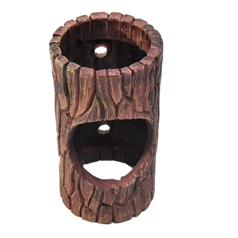 Reptile Tree Hide Resin Lizard Sleeping Cave Hollow Simulation Log Hide Waterproof Habitat Shelter Decor Realistic Tank Decor