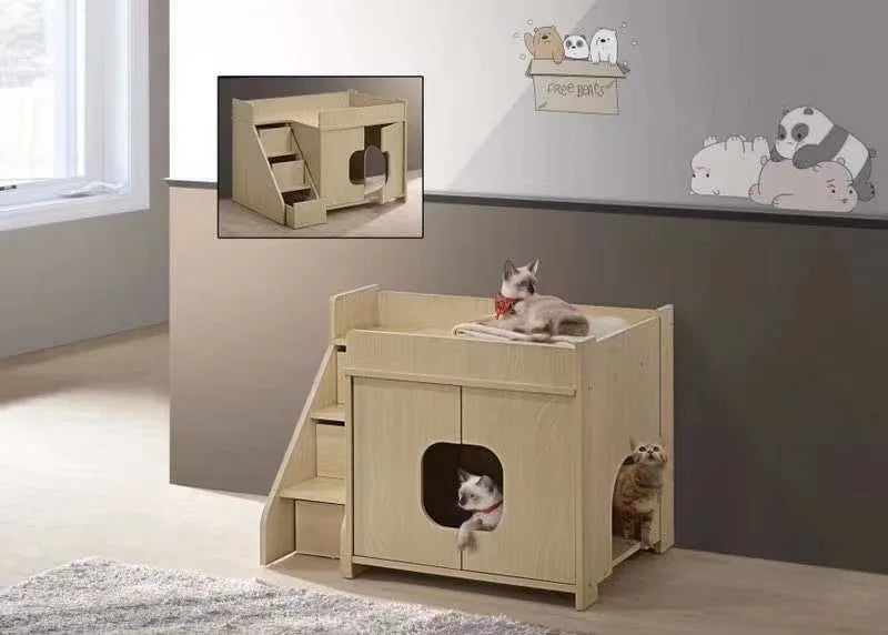 Kennel Four Seasons Universal Wooden Dog House  Dog Villa Internet celebrity Pet House Cat Dog Universal Wooden House
