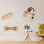 1 Piece Cat Climbing Shelf Wall Mounted Cat Sisal Hammock Cat Stairway with Jumping Platform and Scratching Post Playing