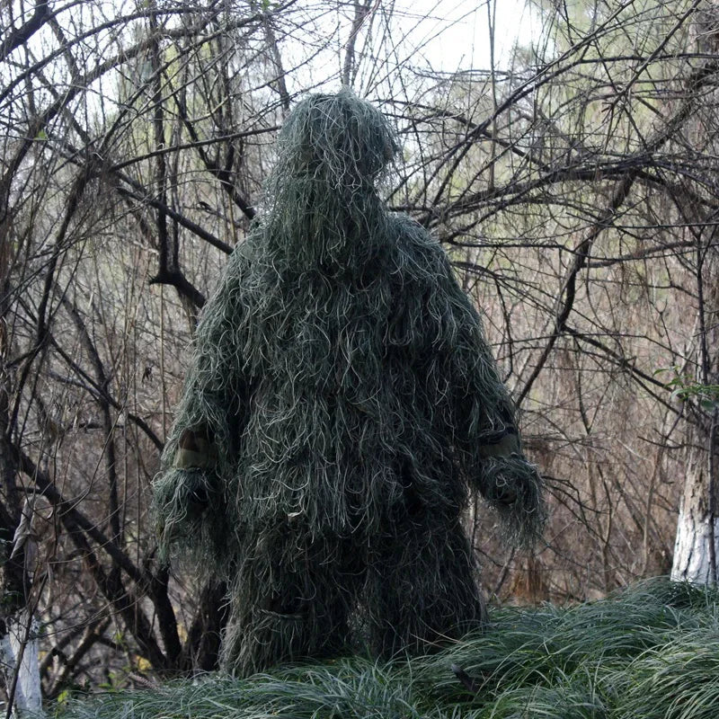 Camouflage Clothing 3D Withered Grass Ghillie Suit 5 PCS Hunting Suit Hunting Clothes Birding Suit