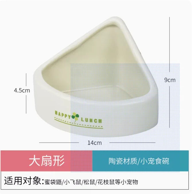 Hamster bowl ceramic chipmunk eating bowl honey squirrel grain bowl hedgehog food bowl food box food bowl feeder