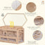 Easy Opening Wooden Animal Cage with Interior Stairs Small House for Hamsters Chinchillas Rabbits Cats Dogs
