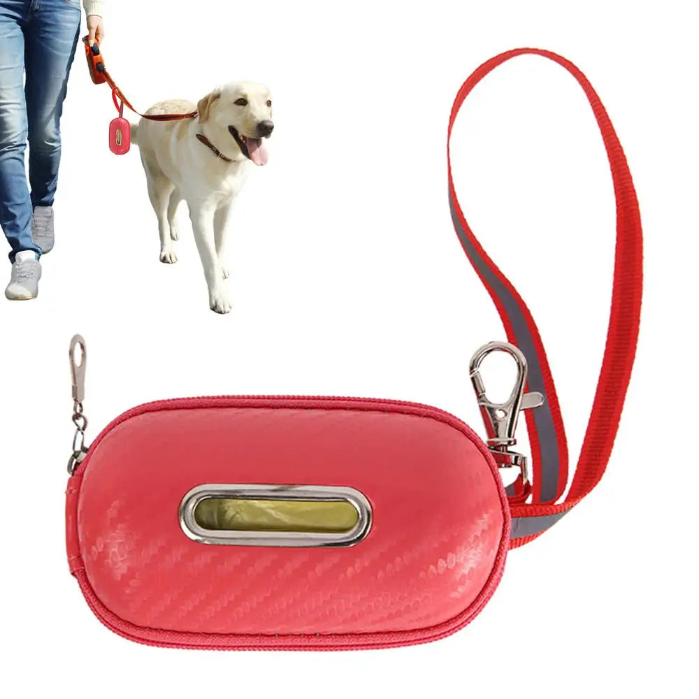 Dog Poop Bag Dispenser Portable Thicker Poop Bag Holder Durable Poop Bag Dispenser Carrying Strap Included for Walking Running