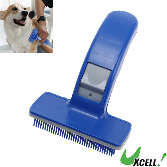 UXCELL Pets Grooming Supplies Dematting Brush Pet Dog Brush Cat Comb Self Cleaning Pet Hair Remover Brush for Dogs and Cats