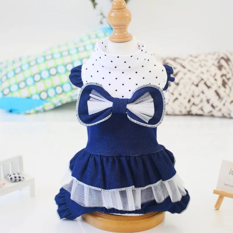 Dog Jumpsuit Skirt Yorkie Chihuahua Maltese Poodle Bichon Puppy Fashion Costume Small Dog Clothes Pants Dress Pet Outfit Tutu