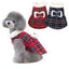 Christmas Plaid Clothes Thermal Fleece Lined Dog Winter Dress Coat with Luxury Faux Fur Collar for Small Dogs Puppy York Beagle